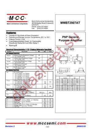 MMBT2907AT-TP datasheet  